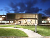 28/10/2010 NEWS: News Queensland Courier Mail NEWS. BCM. 28/10/10. New Building at dusk. Pic Darren England. MM424399